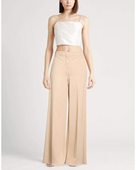 Max Mara Natural Sand Pants Viscose, Polyamide, Elastane