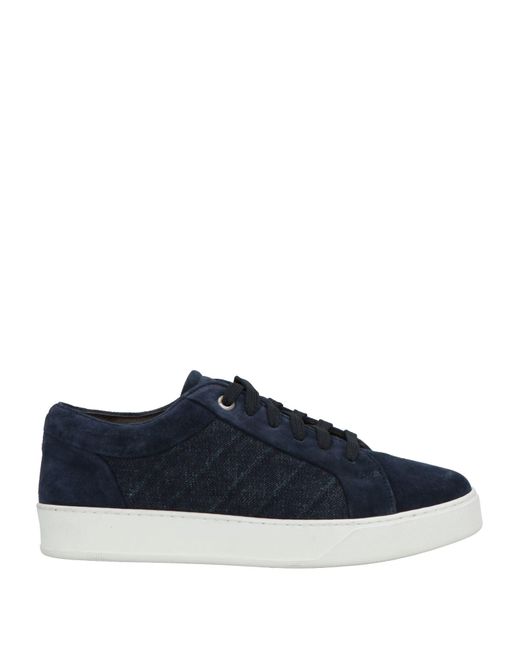 Moorer Blue Sneakers Leather, Textile Fibers for men