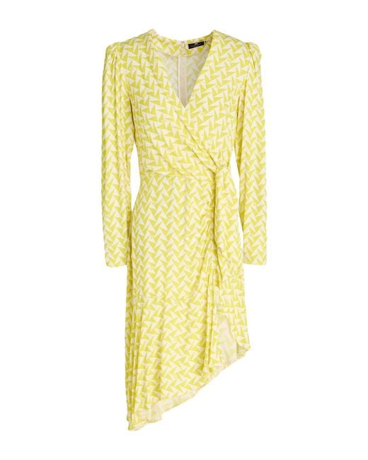 Elisabetta Franchi Yellow Midi Dress Viscose