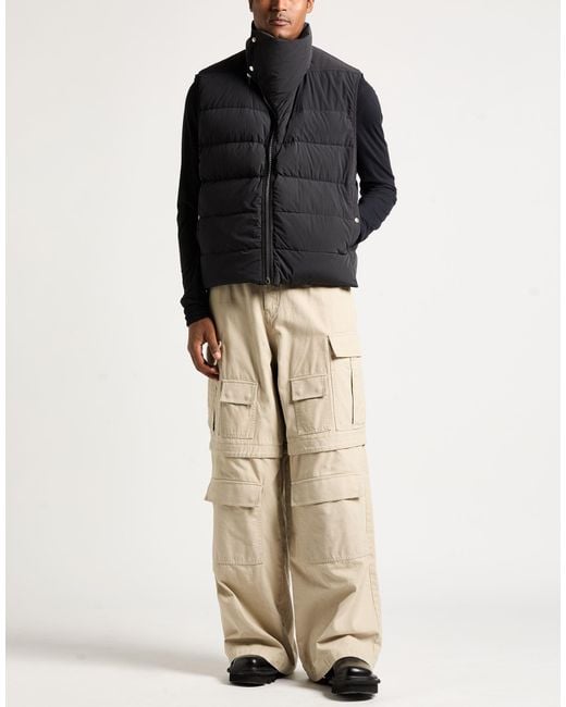Rick Owens Black Vest Polyamide for men