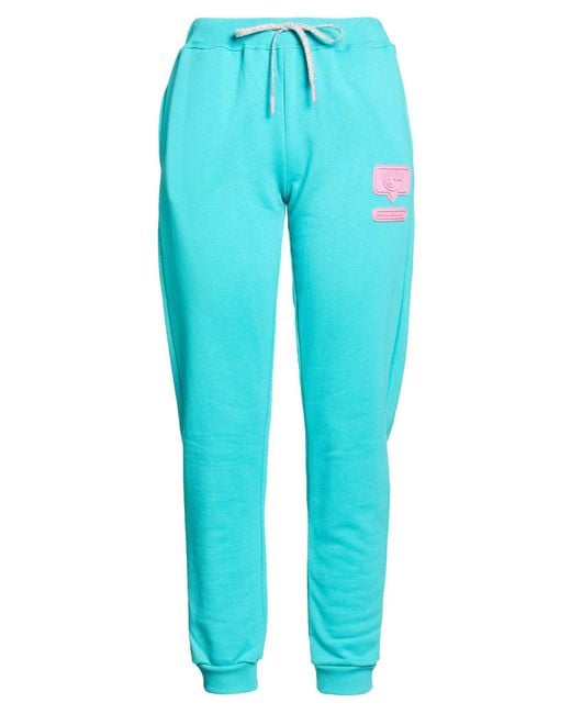 Chiara Ferragni Blue Pants Cotton
