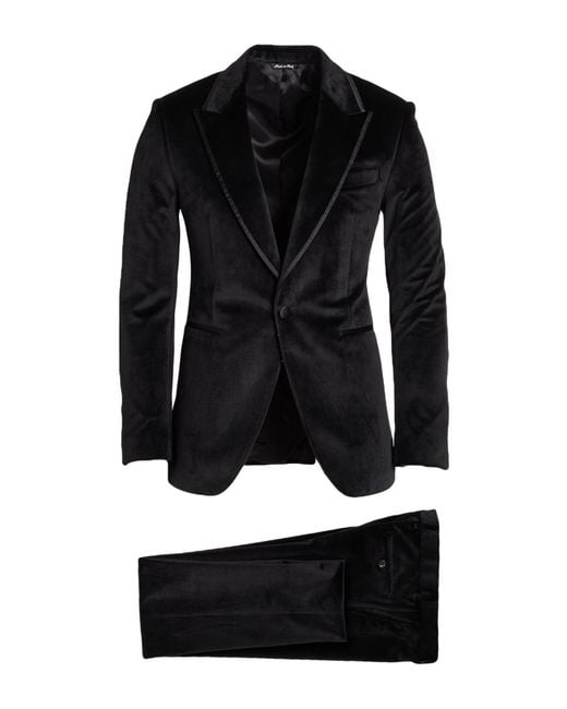 Reveres 1949 Black Suit Polyester for men