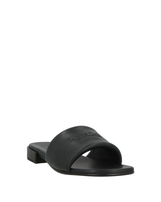 KENZO Black Sandals Leather