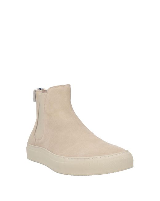 Fedeli Natural Ankle Boots Leather, Elastic Fibres for men