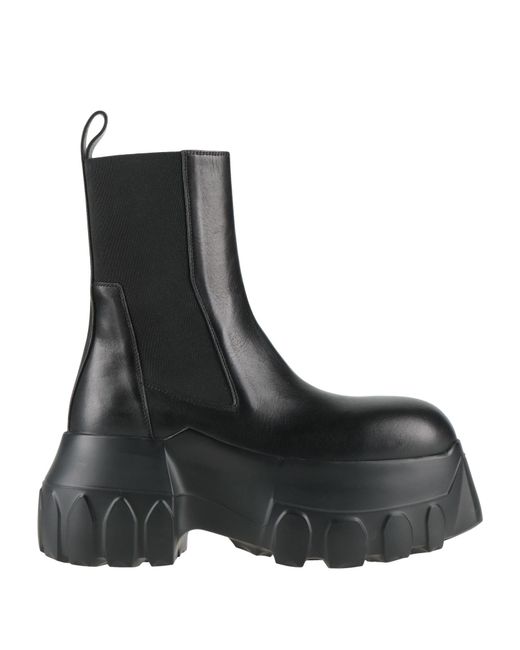 Rick Owens Black Ankle Boots Leather