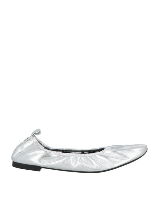 Tory Burch White Ballet Flats Leather