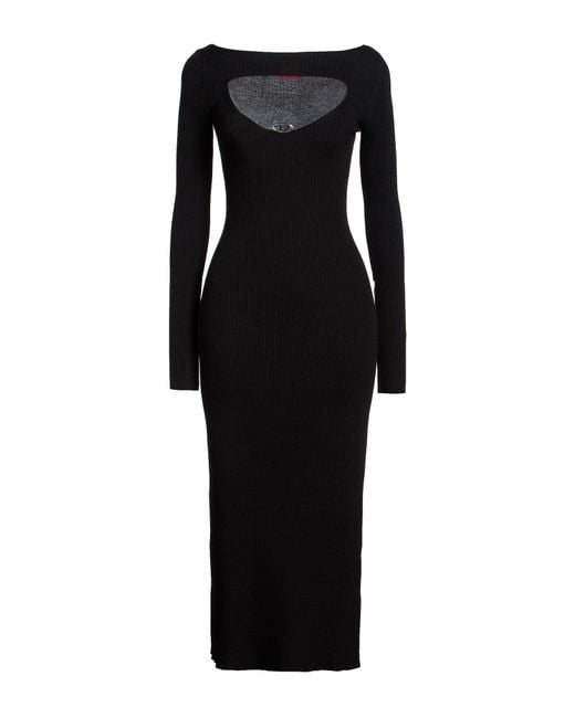 DIESEL Black Midi Dresses