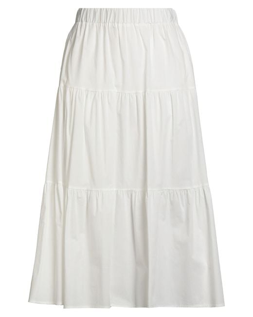 Jupe Midi Alpha Studio en coloris White