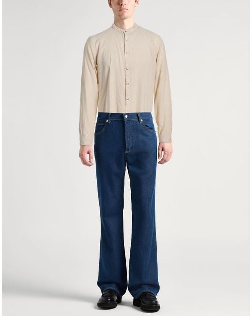 Baldinini Natural Shirt Rayon, Linen for men