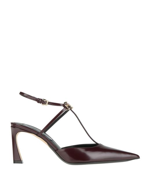 Victoria Beckham Red Burgundy Pumps Calfskin