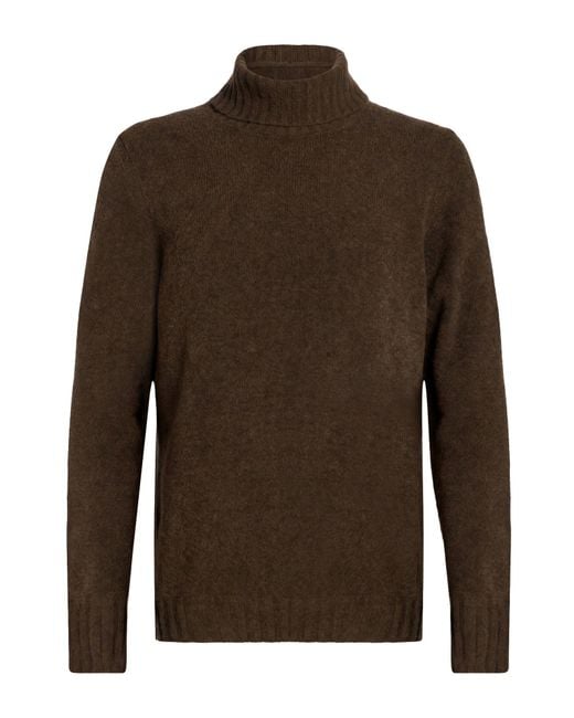 Gran Sasso Brown Turtleneck Virgin Wool, Polyamide for men