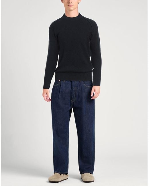 Berna Blue Midnight Sweater Cotton, Acrylic, Polyester, Elastane for men