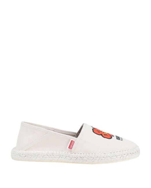 KENZO White Ivory Espadrilles Textile Fibers for men