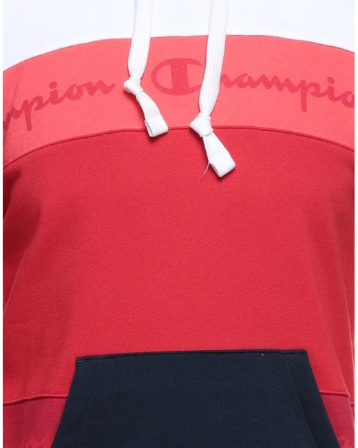 Sudadera Champion de Tejido sintético de color Rojo para hombre - Lyst