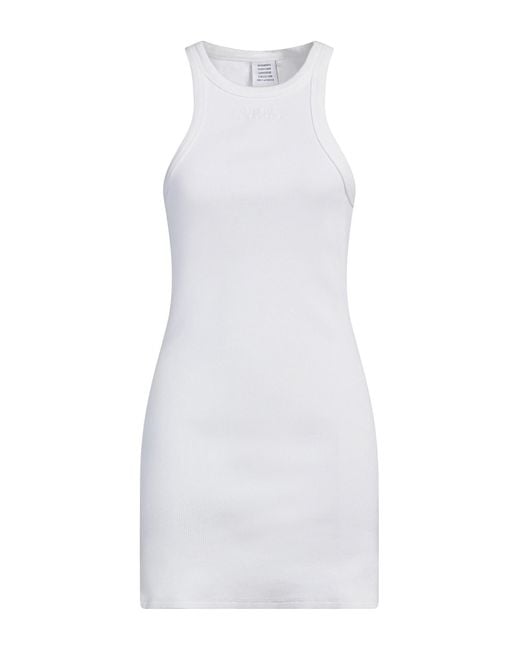 Vetements White Mini Dress Cotton, Elastane