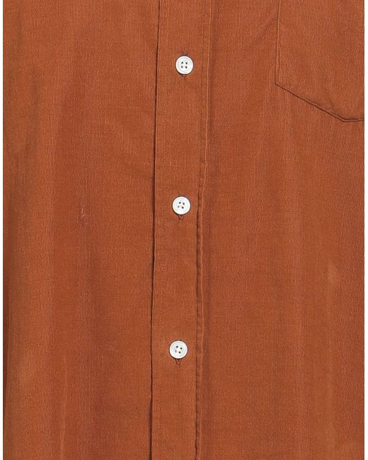 Hartford Brown Shirt Cotton for men