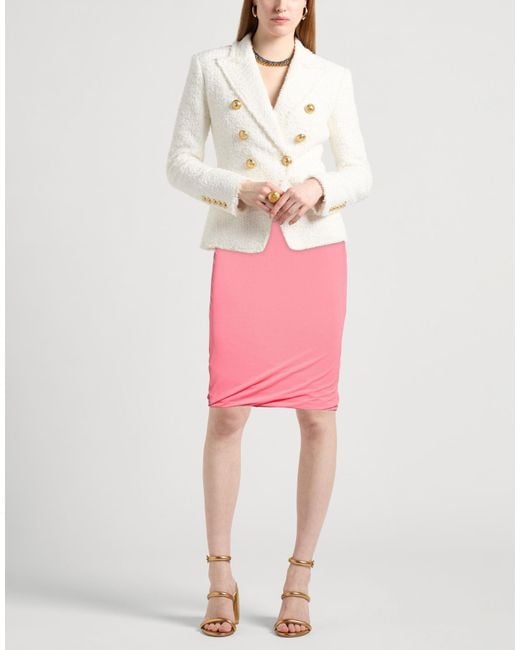 Tom Ford Pink Midi Skirt Viscose, Elastane