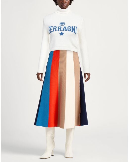 Chiara Ferragni Blue Turtleneck