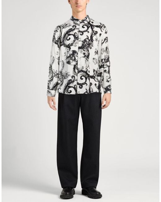 Versace Jeans Couture Gray Shirt Viscose for men