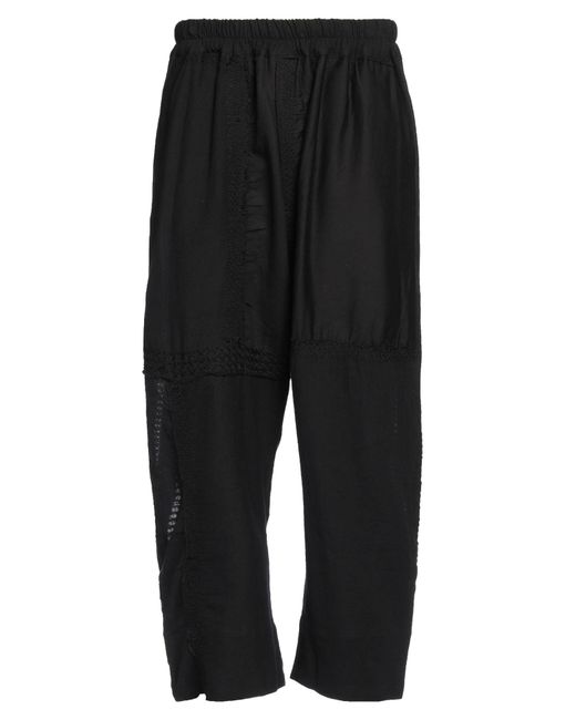 By Walid Black Cropped Pants for men