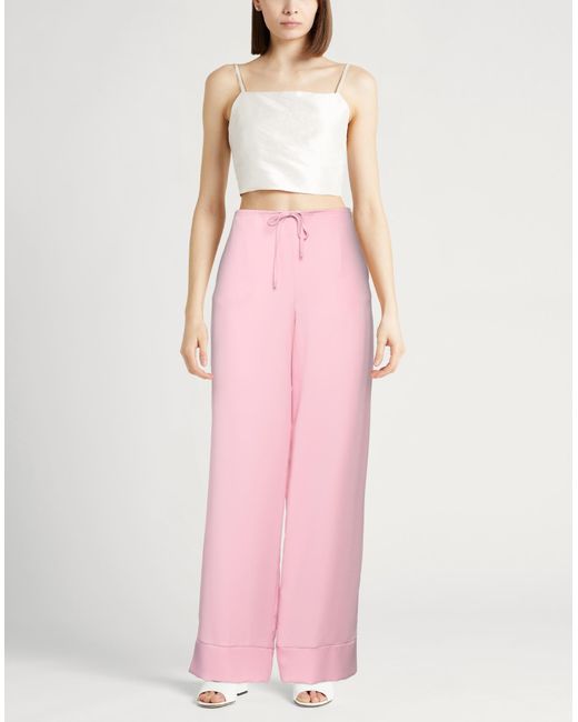 .., merci italia Pink Pants Polyester, Viscose