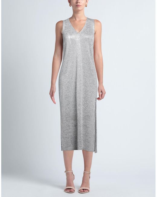 NEERA 20.52 Gray Midi Dress