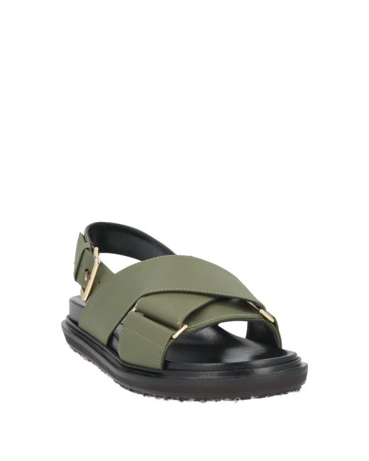 Marni Green Sandals Leather