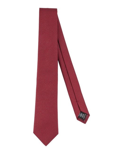 Emporio Armani Red Ties & Bow Ties for men
