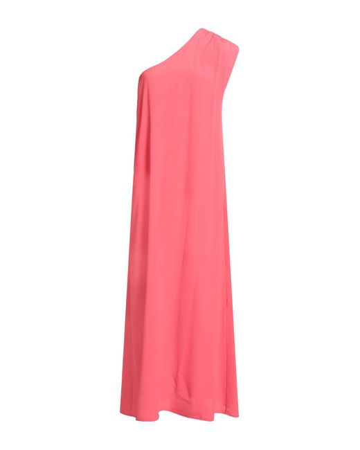 MÊME ROAD Pink Coral Maxi Dress Acetate, Silk