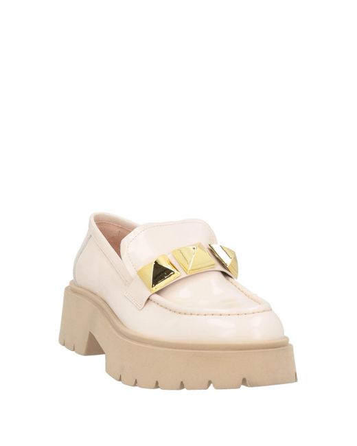 Janet & Janet Natural Loafers Leather