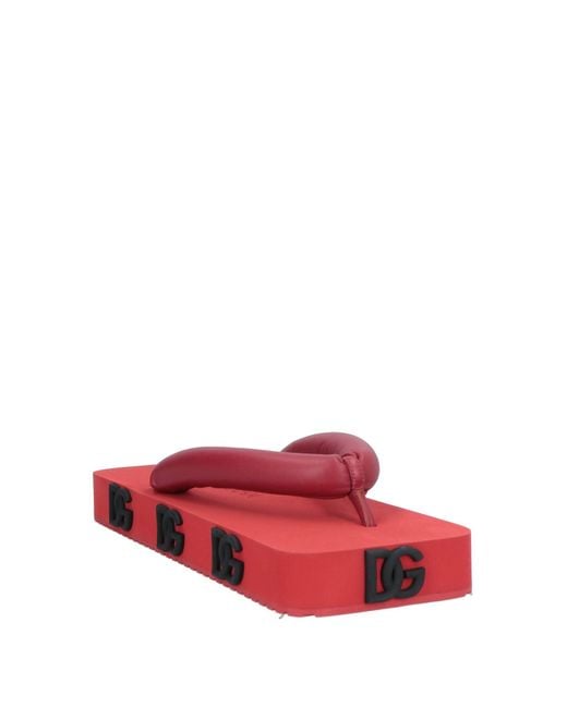Tongs Dolce & Gabbana pour homme en coloris Red