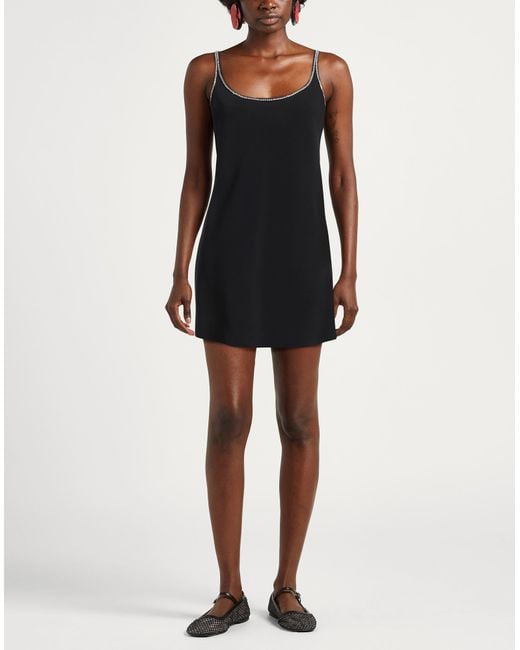 Sportmax Black Mini Dress Viscose, Elastane