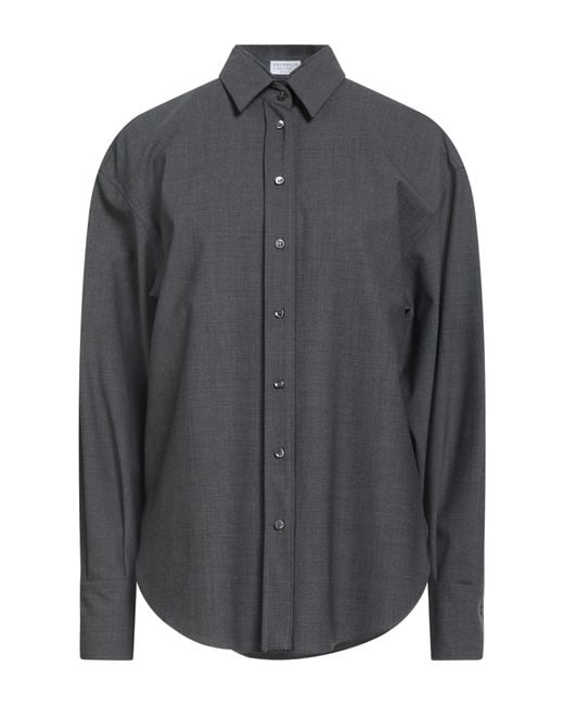Brunello Cucinelli Gray Shirt