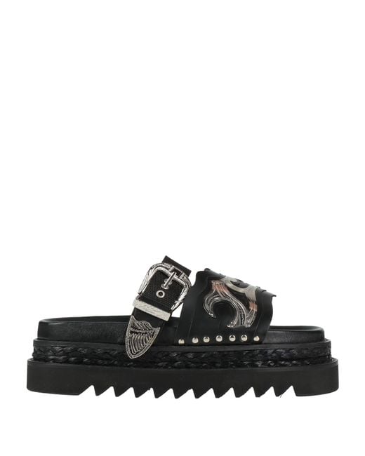 Toga Black Sandals Leather