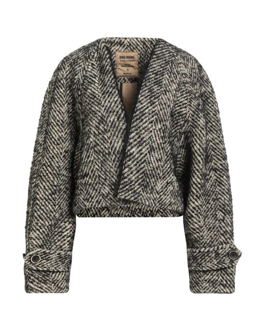Uma Wang Gray Jacket Virgin Wool, Mohair Wool, Polyamide, Wool