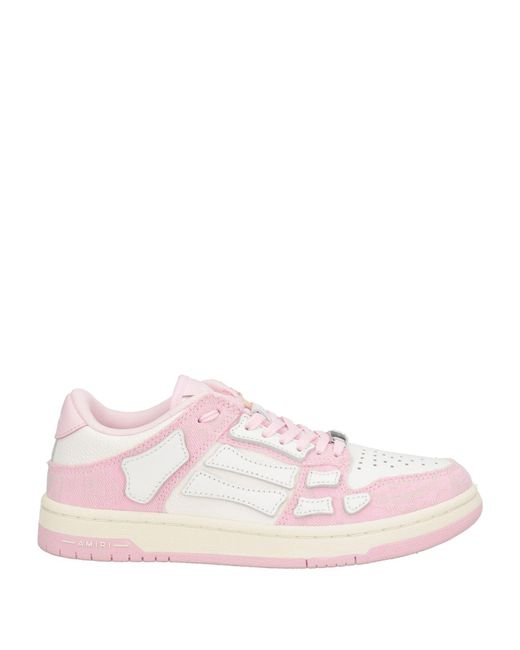 Amiri Pink Sneakers Leather, Textile Fibers