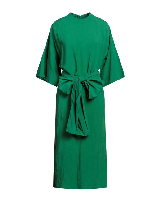 Rose' A Pois Green Midi Dress