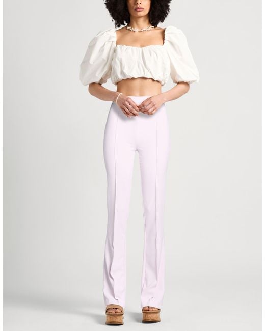 Elisabetta Franchi Pink Pants Polyester, Elastane