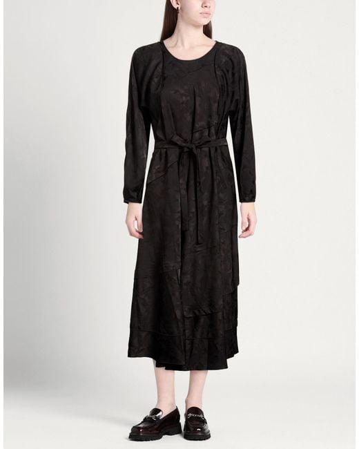 High Black Midi Dress