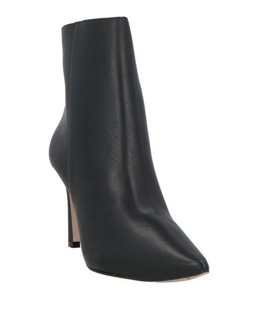 Miss Unique Black Ankle Boots Leather