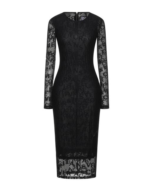 Versace Jeans Couture Black Midi Dress