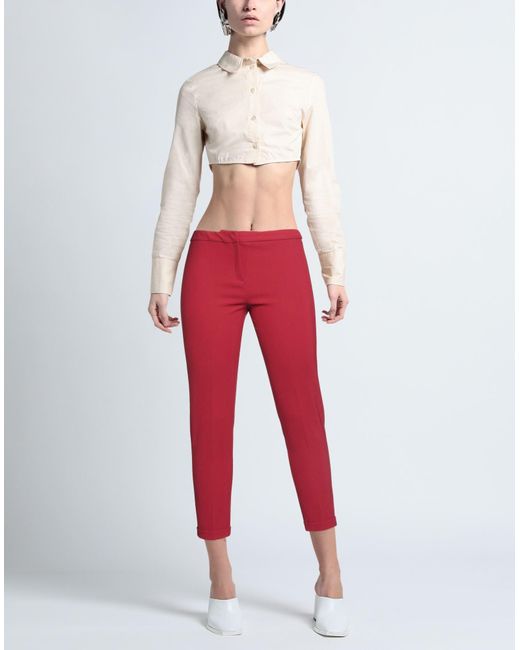 iBlues Red Brick Pants Triacetate, Polyester