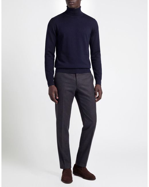 Fedeli Blue Turtleneck for men