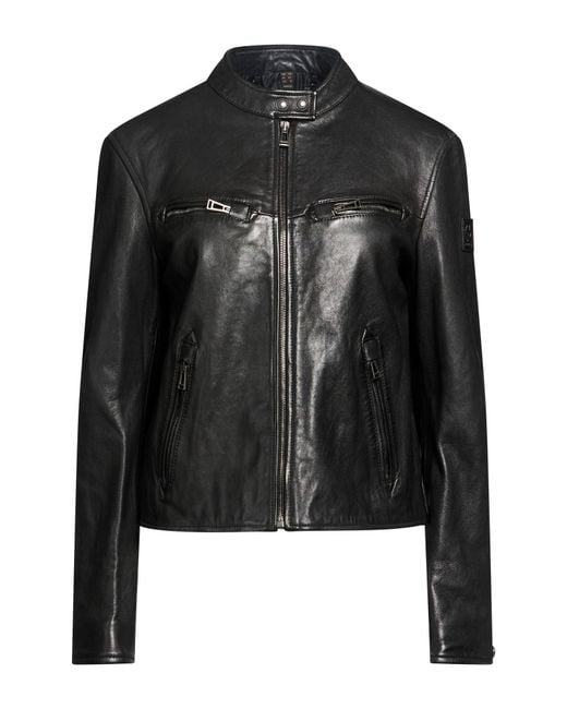 Belstaff Black Jacket Lambskin
