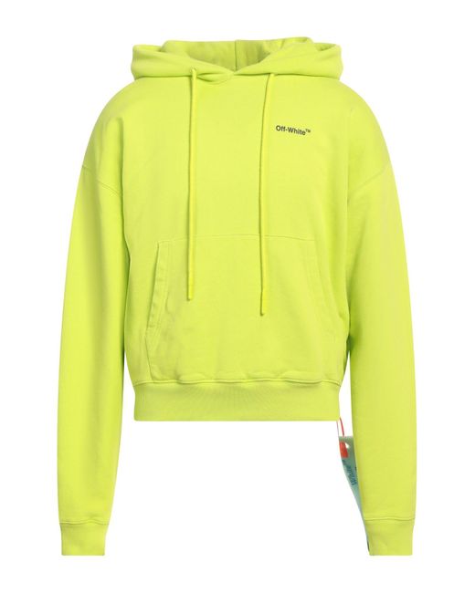 Off-White c/o Virgil Abloh Yellow Lime Sweatshirt Paper, Elastane for men