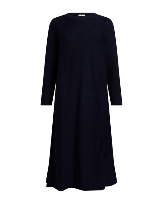 Siyu Blue Midnight Midi Dress Merino Wool