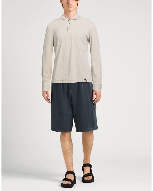 Drumohr White Polo Shirt Cotton, Cashmere for men