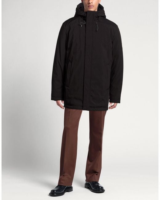 BRERAS Milano Black Coat Polyester for men