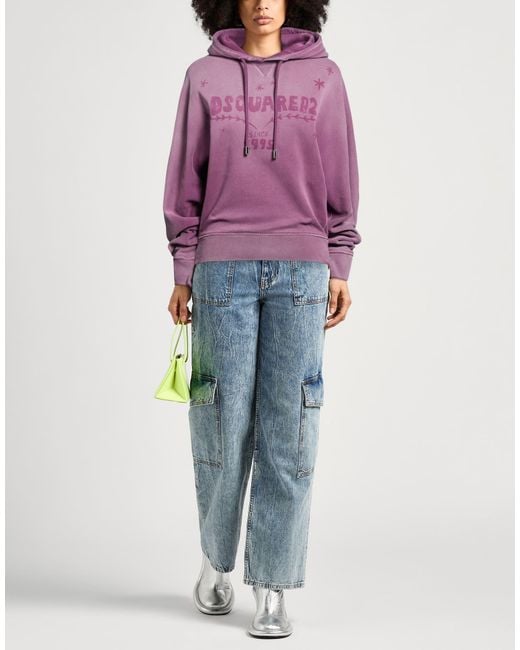 DSquared² Purple Sweatshirt Cotton
