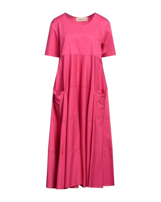 Blanca Vita Pink Midi Dress